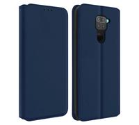 Housse Xiaomi Redmi Note 9 Étui Folio Portefeuille Fonction Support bleu