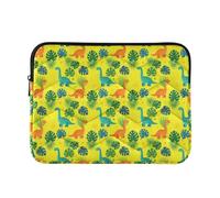 Housse zippée sur le dessus pour ordinateur portable pour éviter les | Manchon fin et non encombrant, rembourrage souple et flexible, s'adapte à l'intérieur du sac à dos, motif dinosaure mignon