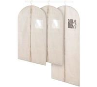 Housses à vêtement - COMPACTOR - Nancy - Lot de 3, 2 longues + 1 courte, beige