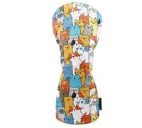 Housses amusantes pour clubs de golf : housse de club de golf en tissu polyuréthane avec dessins de chats | Housses de club de golf imperméables et fonctionnelles, accessoires de golf pour homme et