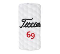 Housses amusantes pour tête de golf - Couvre-chef de conducteur de style tonneau, bois de parcours 3 et hybride, housses de putter pour lame et maillet avec broderie en relief 3D - Cadeau et