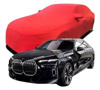 Housses Auto pour BMW 7 Series xDrive60 i7 2023 2024 2025, Coton Extensible Respirant Auto Covers Anti-Poussière et Anti UV Housse de Protection,Red
