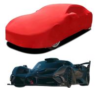 Housses Auto pour Bugatti Bolide, Coton Extensible Respirant Auto Covers Anti-Poussière et Anti UV Housse de Protection,Red