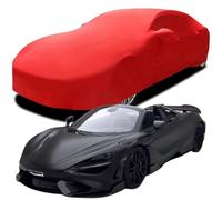Housses Auto pour Mclaren 765LT Spider 2022 2023 2024 2025 2026, Coton Extensible Respirant Auto Covers Anti-Poussière et Anti UV Housse de Protection,Red