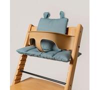 Housses BCN ® - Lot de 3 coussins évolutifs imperméables pour chaise haute Stokke Tripp Trapp® - Coton extra doux (OLD GREEN)