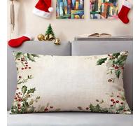 Housses Coussin 70x90 cm Rétro Housses Coussin Exterieur Lot de 1 Lin Rectangulaire Taie Oreiller Double Face Impression Cushion Covers pour Décoration Jardin Terrasse Balcon Voiture, plantes 3s-575