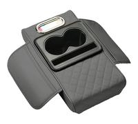 Housses Coussin D'accoudoirs Voiture pour MG Marvel R 2021-2024, Cuir Console Centrale Multifonction Rangement Tapis avec Porte-gobelet Et Boîte Mouchoirs, D/Gray