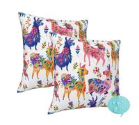 Housses Coussin Exterieur Impermeable Lot de 2 Housse de Coussin 40x40 cm, Taie Oreiller Coussin Canape Fermeture Zip Cachée, Carré Coussins Décoratifs pour Farm Jardin Patio (Couleur Animal) -J292