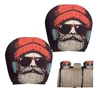 Housses D Appuie Tête De Voiture Drôles - 2 Pièces Accessoires Auto | Housse Repose Tête Siège Auto | pour Automobilistes SUV Camping Cars Voyageurs Trajets Quotidiens Road Trips