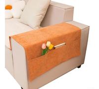 Housses d'accoudoirs de canapé en polyester avec matériau ferme pour protéger les rampes du canapé contre les taches et l'usure, alliant confort et protection pratique (orange)