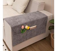 Housses d'accoudoirs de protection et confortables pour canapés qui rehaussent le style de votre salon (gris foncé)