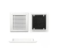 Housses d'aération avec filtre à charbon actif - Grille en plastique épais pour mur et plafond - Motif nid d'abeille - 30 x 30 cm - Blanc - Parfait pour une meilleure qualité de l'air