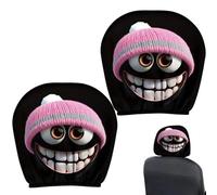 Housses d'appui-tête de voiture avec dessins animés amusants - Ensemble de décoration intérieure de véhicule en deux pièces, accessoire de protection pour appuie-tête de siège | Voiture SUV RV