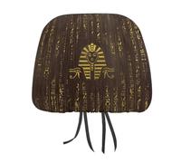 Housses d'appui-tête de voiture avec yeux égyptiens dorés et hiéroglyphes du dieu égyptien, housses universelles pour sièges avant et arrière, adaptées à la plupart des voitures, berlines, SUV, cadea