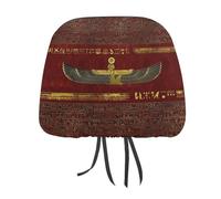 Housses d'appui-tête de voiture avec yeux égyptiens dorés et hiéroglyphes du dieu égyptien, housses universelles pour sièges avant et arrière, adaptées à la plupart des voitures, berlines, SUV, cadea