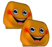 Housses d'appui-tête de voiture citrouille - 28 x 26 cm motif fantôme mignon | Protection élastique pour appuie-tête de siège de voiture | Protection pour appuie-tête d'Halloween | Décorations