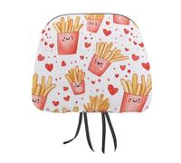 Housses d'appui-tête de Voiture personnalisées avec Frites pour la Saint-Valentin, Housses de siège Souples pour Automobile, Accessoires de décoration intérieure, 1 pièce
