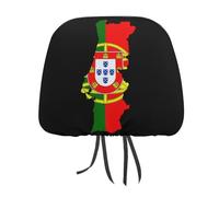 Housses d'appui-tête de Voiture universelles, Motif Drapeau du Portugal, Protection en Tissu, Accessoires de décoration intérieure