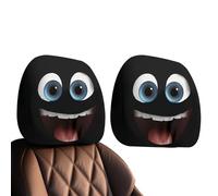Housses d'appui-tête d'Halloween pour voitures - Grands yeux élastiques pour appuie-tête de siège de voiture - Housses élastiques pour décoration intérieure de voiture, conducteur, passager