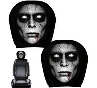 Housses D'Appui-Tête Pour Voiture 2 Pièces Décoration Halloween Effrayante