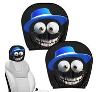 Housses de Appuie-Tête Auto,2 Pièces Housses pour Appui-Tête Véhicule - Décorations Intérieures Amusantes Design Yeux Cartoon Mignons | Pour Famille Voiture Remorque Tracteur Camion SUV MPV