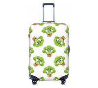 Housses de bagage de voyage amusantes avec motif de dessin animé brocoli, housses de valise élastiques, protection pour bagages de 45,7 à 81,6 cm, noir, XL