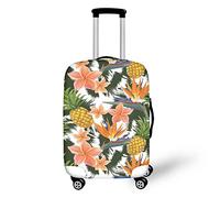 Housses de bagage de voyage colorées imprimées avec carte du monde pour femmes et hommes, housses de bagages lavables de 76,2 à 81,3 cm, fermeture éclair, Ananas, S(18-21in)
