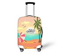 Housses de bagage de voyage colorées imprimées avec carte du monde pour femmes et hommes, housses de bagages lavables de 76,2 à 81,3 cm, fermeture éclair, Palmier, XL(29-32in)