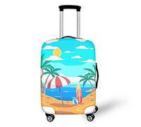 Housses de bagage de voyage colorées imprimées avec carte du monde pour femmes et hommes, housses de bagages lavables de 76,2 à 81,3 cm, fermeture éclair, Vacances, XL(29-32in)