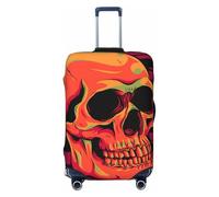 Housses de bagage de voyage élastiques Motif crâne et drapeau américain 45,7 cm à 81,3 cm, noir, S