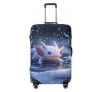 Housses de bagage de voyage en forme d'axolot d'hiver dans l'étang gelé B, housses de valise élastiques, protège-bagages de 45,7 à 81,6 cm, noir, X-Large