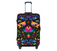 Housses de bagage de voyage - Fleur mexicaine Traditional1 Élasticité Housse de protection pour bagages 45,7 à 81,3 cm, noir, X-Large