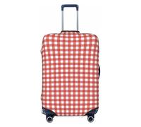 Housses de bagage de voyage - Housses de voyage avec élasticité à carreaux rouges et blancs texturés pour bagages de 45 à 32 cm, Noir, Mediano