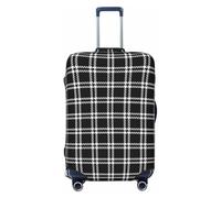 Housses de bagages de voyage à carreaux noir et blanc - Housses de protection pour valises élastiques pour bagages de 45 à 71 cm, Noir, Mediano