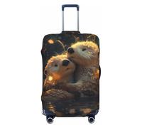 Housses de bagages de voyage - Adorable paire de loutres avec élasticité pour valises de protection pour bagages de 45 à 81 cm, Noir, G