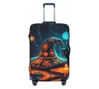 Housses de bagages de voyage avec chapeau de sorcière classique pour Halloween, noir, housses de protection pour valises élastiques pour bagages de 45 à 32 cm, Noir, X-large
