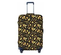 Housses de bagages de voyage Glod Skull Snake Bird Élasticité Veliz Protection pour bagages 18-32 pouces, Noir, CH