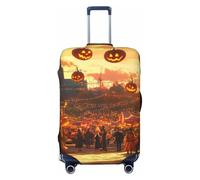Housses de bagages de voyage Halloween Pumpkin Market A - Élasticité - Housses de protection pour bagages de 45,7 à 81,3 cm, Noir/blanc, X-Large
