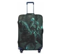 Housses de bagages de voyage pour Halloween Cold Flame Knight - Housses de protection élastiques pour valises de 45 à 32 cm, Noir, X-large