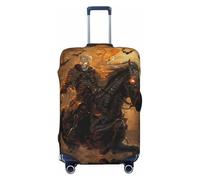 Housses de bagages de voyage pour Halloween Skeleton Knight Cool - Housses de protection élastiques pour valises de 45 à 32 cm, Noir, CH