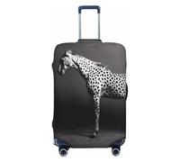 Housses de bagages de voyage unies avec imprimé léopard et cheval - Housses de protection élastiques pour bagages de 45 à 81 cm, noir, L