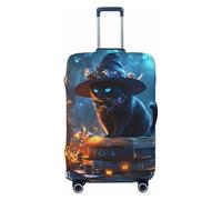 Housses de bagages élastiques pour voyage Motif chapeau de sorcière Halloween Protection de bagage 45,7 à 81,3 cm, noir, L