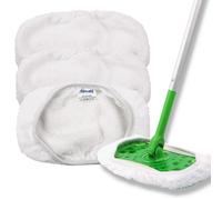 Housses de balai réutilisables 100 % coton pour balai Swiffer Sweeper Mop - Lingettes réutilisables et lavables (balai non inclus)