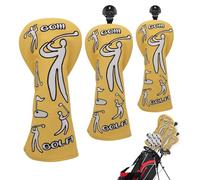 Housses de bâtons de golf pour hommes - 3 pièces de protection pour putter et conducteur, couvre-têtes de golf drôles | convient aux hommes et aux femmes, pour une utilisation en intérieur et en