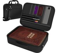 Housses de bible pour femme de grande et moyenne taille - Étui pour livres jusqu'à 27 x 20 x 4,8 cm - Ensemble multicolore de sac d'église | Emplacements pour stylos | Poche zippée | Bandoulière |,