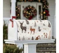 Housses de boîte aux lettres magnétiques avec motif de cerf, renard, chouette, hibou, pour décoration de porche, 45,7 x 53,3 cm