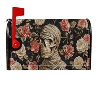 Housses de boîte aux lettres magnétiques avec motif tête de mort, gothique, vintage, roses, momie, Halloween, pour décoration extérieure, 45,7 x 53,3 cm