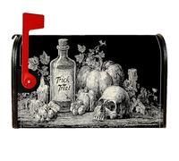 Housses de boîte aux lettres magnétiques avec motif tête de mort pour Halloween vintage citrouille Halloween pour décoration de jardin, cour, 53,3 x 64,5 cm