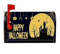 Housses de boîte aux lettres magnétiques Citrouilles pour Halloween, château effrayant, araignée, Halloween, décorations extérieures, 53,3 x 64,9 cm