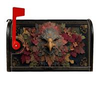 Housses de boîte aux lettres magnétiques Eagle - Feuilles naturelles rustiques - Automne - Tons de terre - Décorations pour extérieur et jardin - 53,3 x 64,9 cm